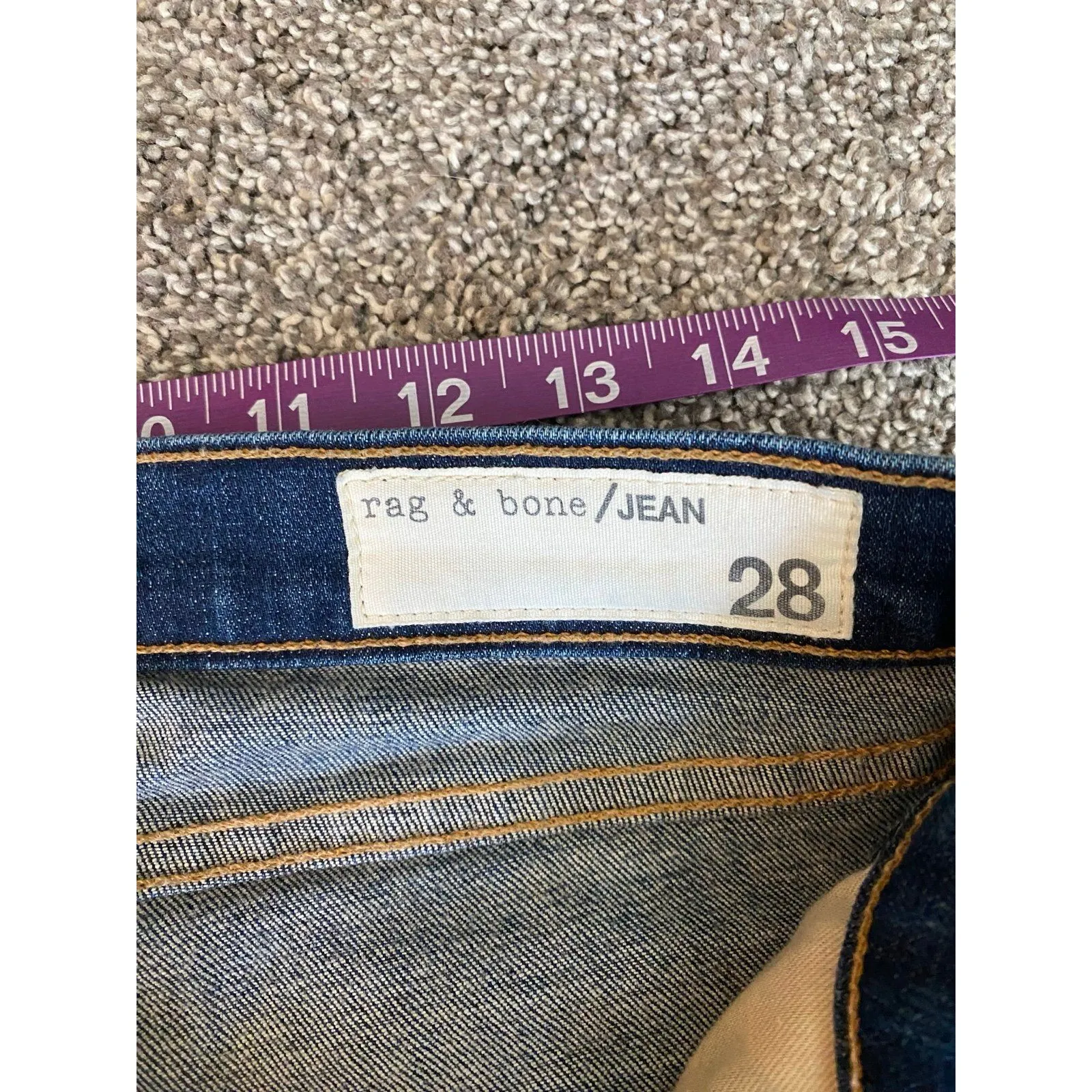 Rag & Bone /JEAN Warren Distressed Skinny Jeans Size 28 - Image 5