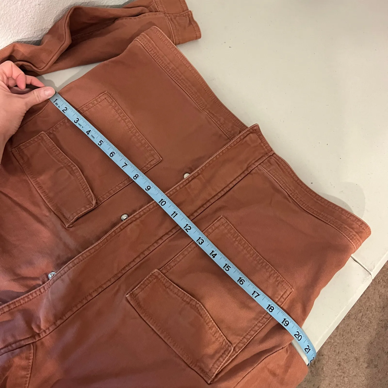 Abercrombie & Fitch Pink Cotton Utility Cargo Cropped Zip Up Jacket Size XL - Image 8