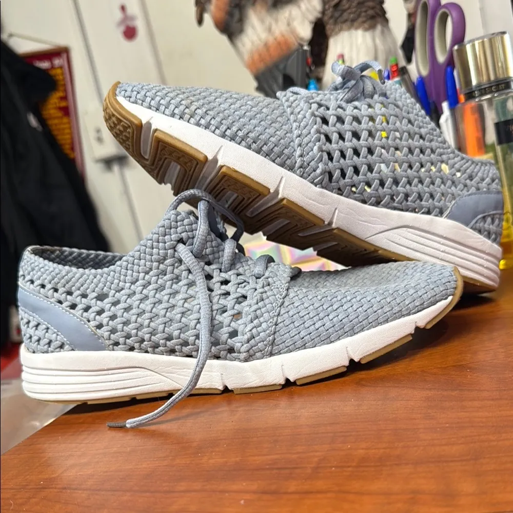 Light Blue Woven Sneakers - Image 3