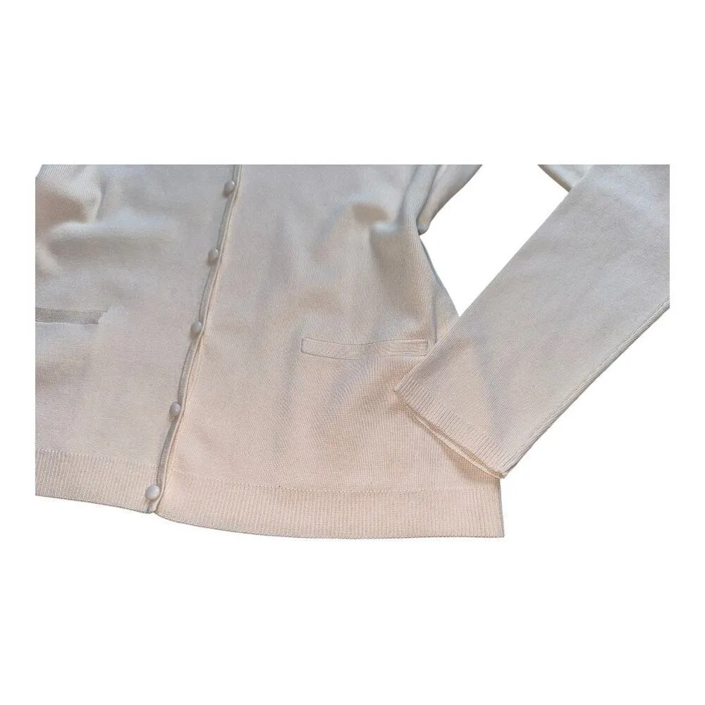 Ann Taylor Knit Ivory Button up Cardigan Womens size small Classic & Cla…​ - Image 6