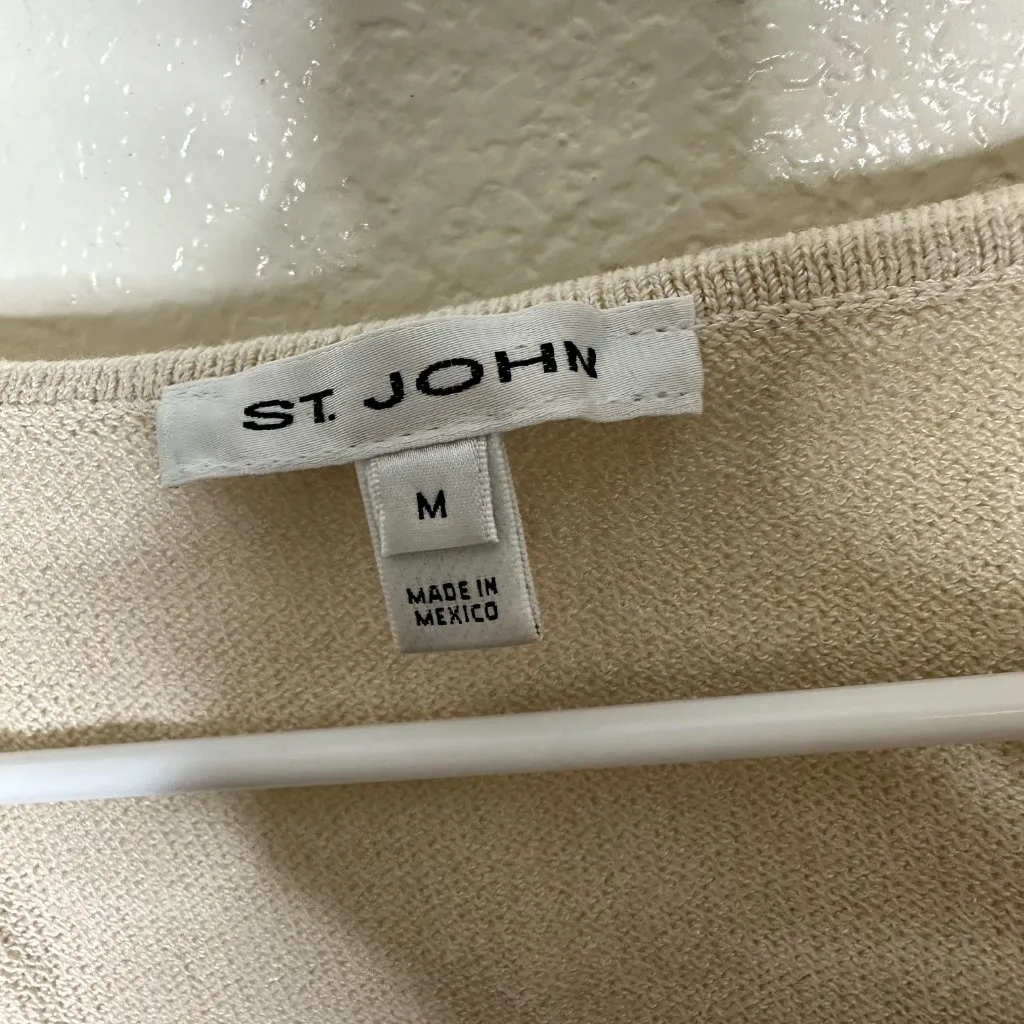 St John Wool Blend Sleeveless Blouse top Medium - Image 2