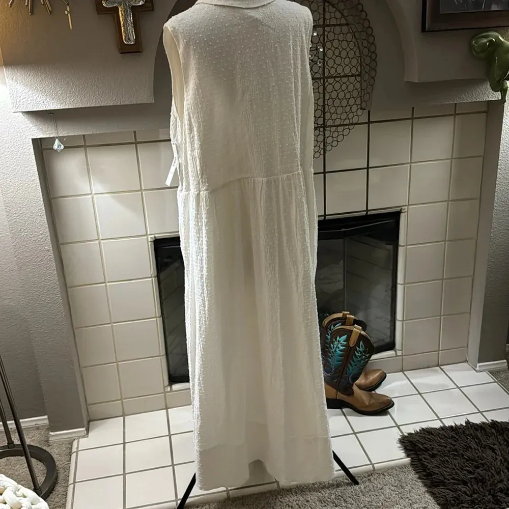 Maggy London Women's white Plus Size Maxi Full Skirt Shirt Dress size 16W NWT - Image 7