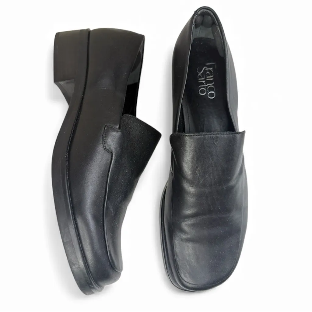Franco Sarto Bocca Loafer Black Leather - Size 9M Career Preppy Office Academia - Image 2