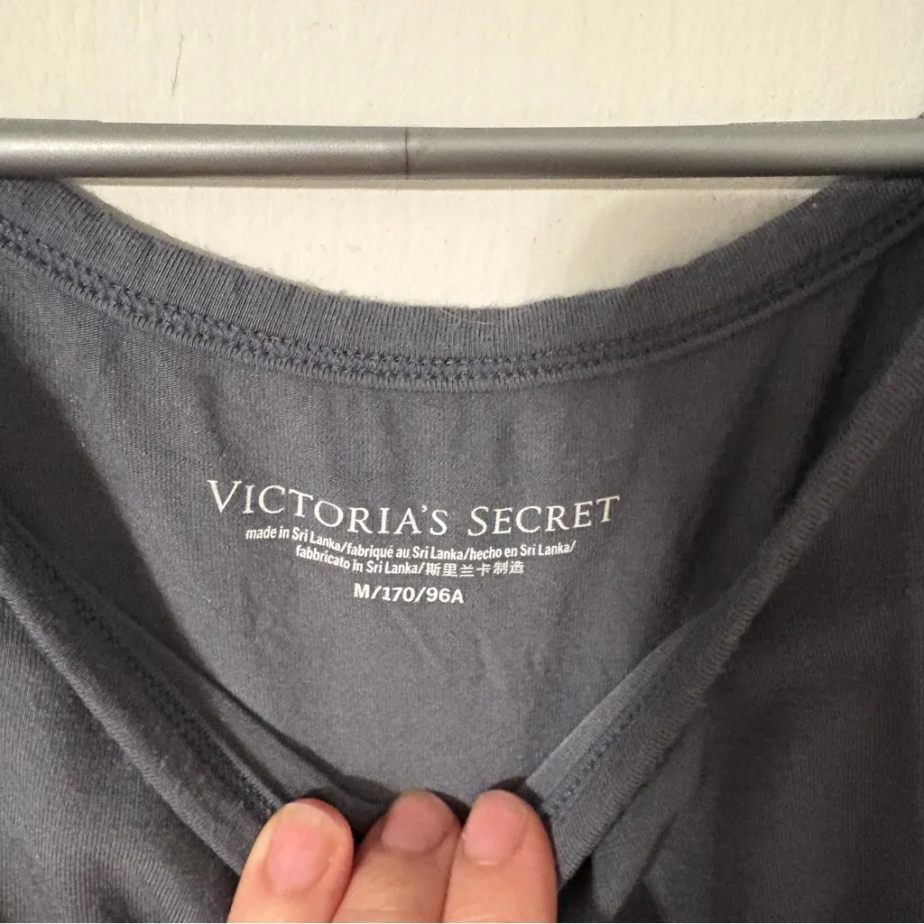 Heavenly by Victoria’s Secret Grey Women’s M Cropped Tie Back Tee Soft Stretchy - Image 4