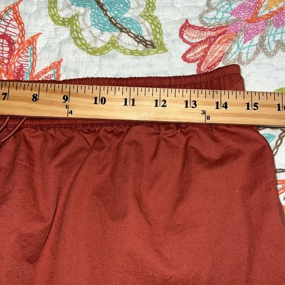 SUNDRY for EVEREVE size 2 woven Sunday skirt brick color with pockets bungee nwt - Image 7
