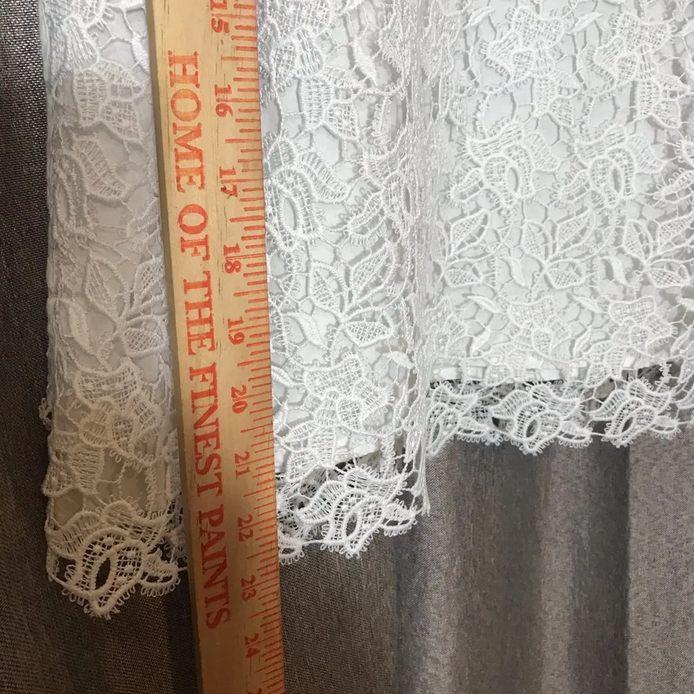 Zara Basic Simple White Lace Sleeveless Blouse Top - Image 6