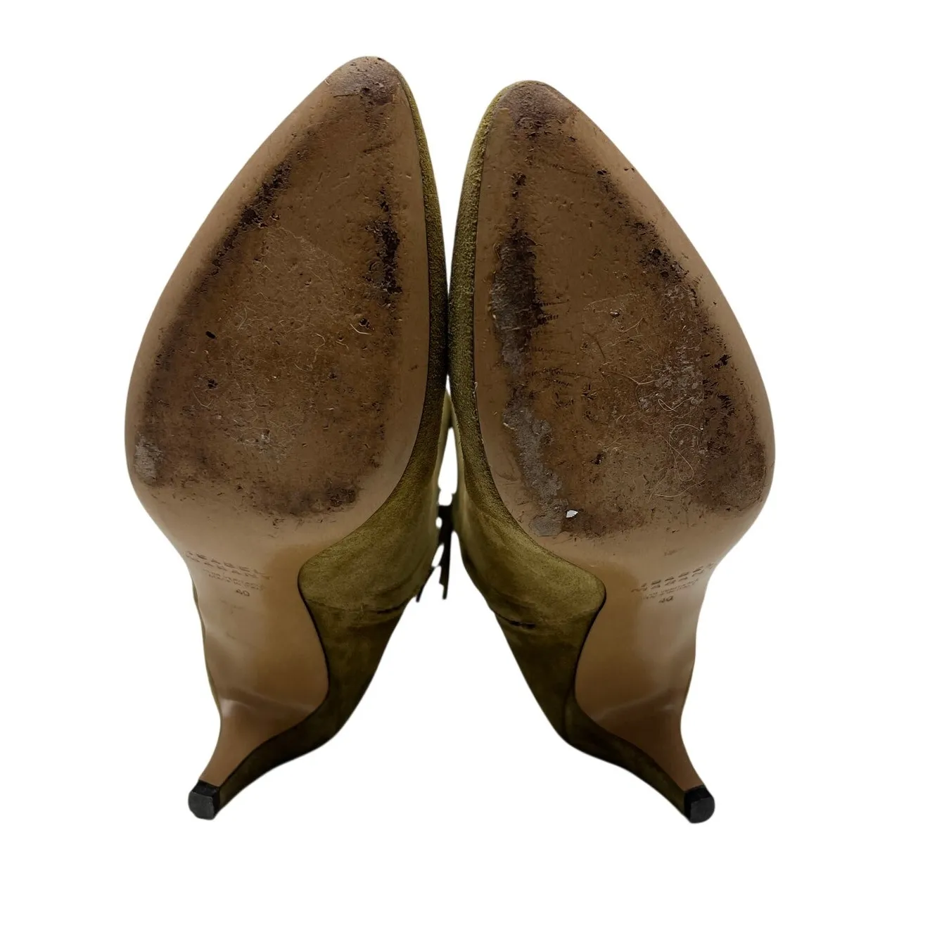 Isabel Marant Daxi Suede Tan Kitten Heel Booties EU 40 US 10 - Image 9