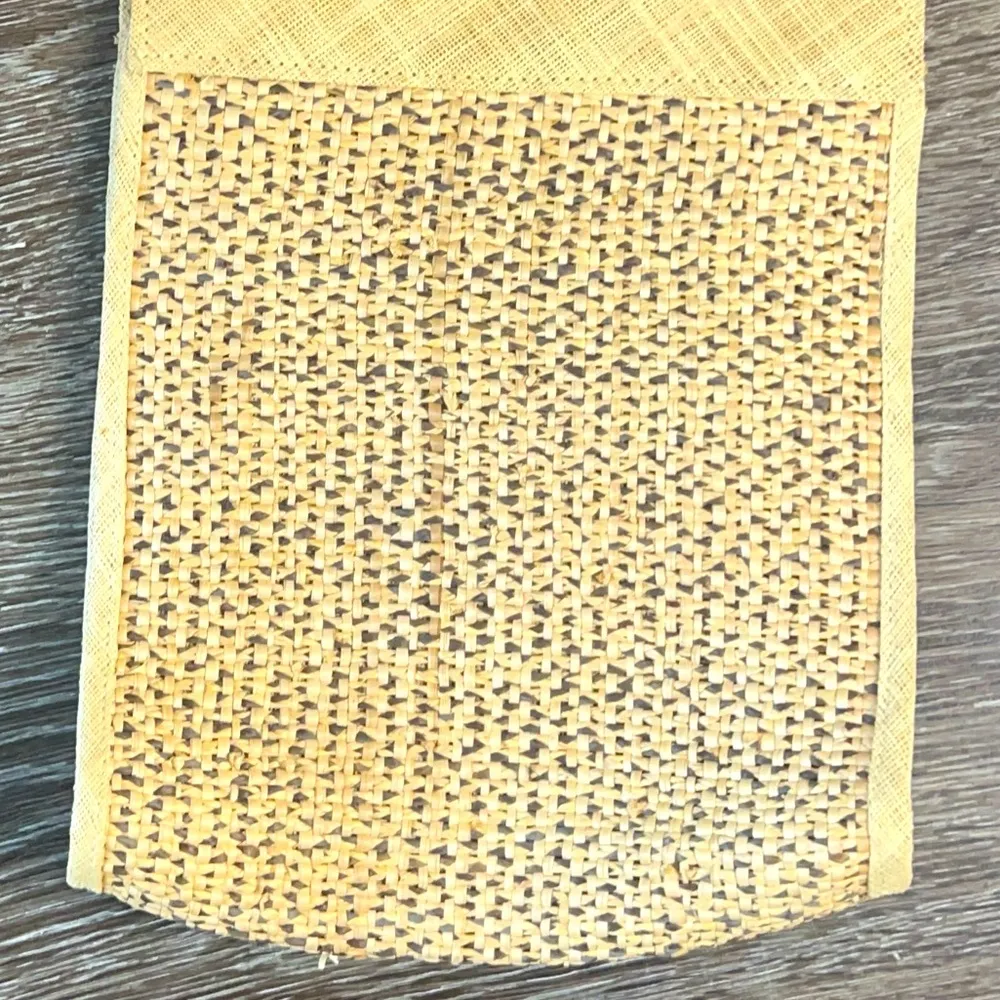 Handmade Woven Crossbody Bag Natural Fiber‎ Raffia Purse Made in the Philippines Tan - Image 3