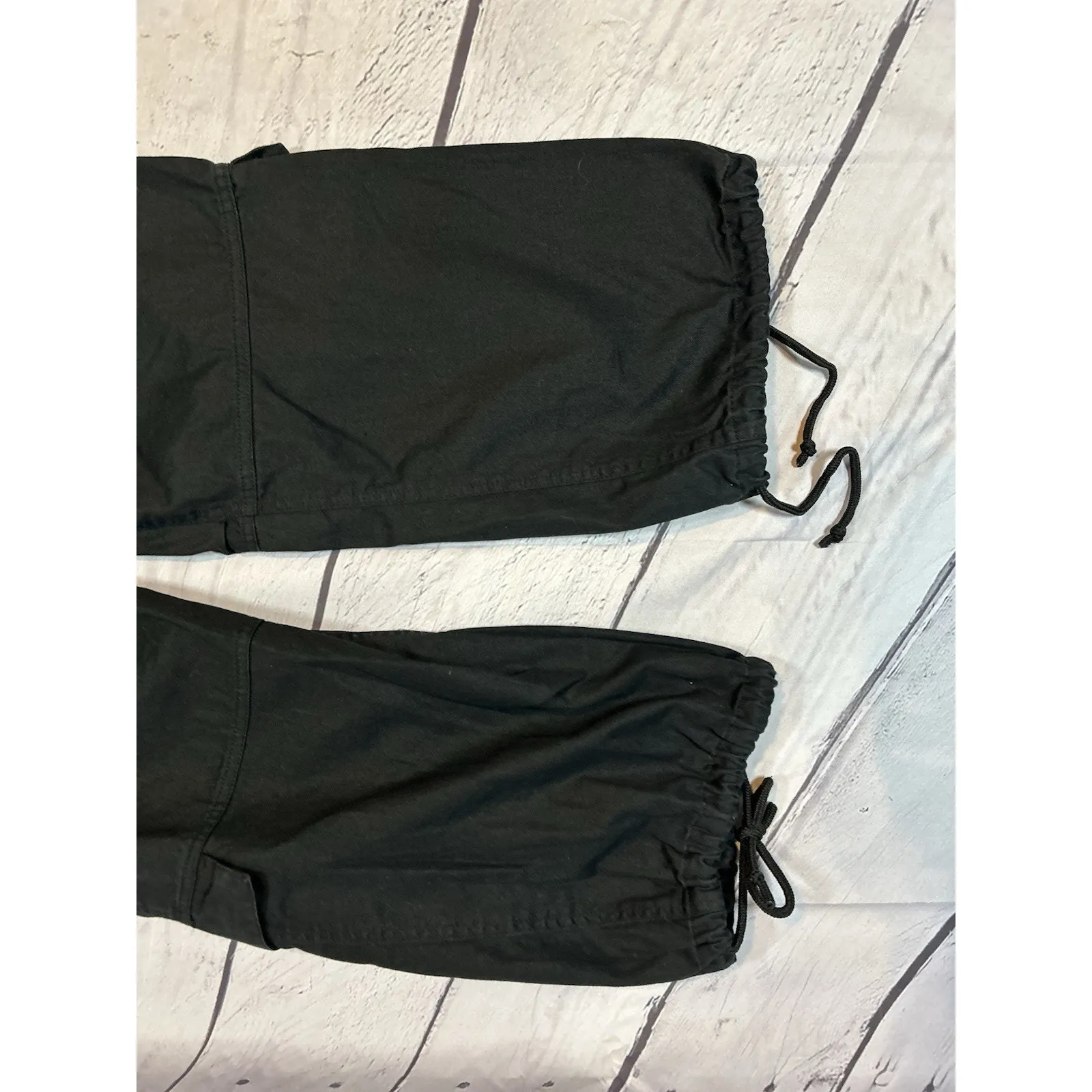 Iam Koko.LA Black Cargo Pants Size L/XL Drawstring Low - Image 5