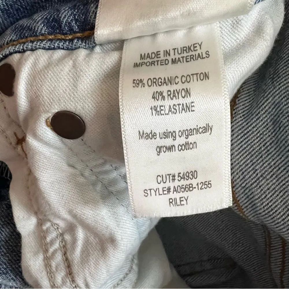 AGOLDE Riley High Rise Straight Crop Jeans Size 26 Medium Wash Distressed - Image 10