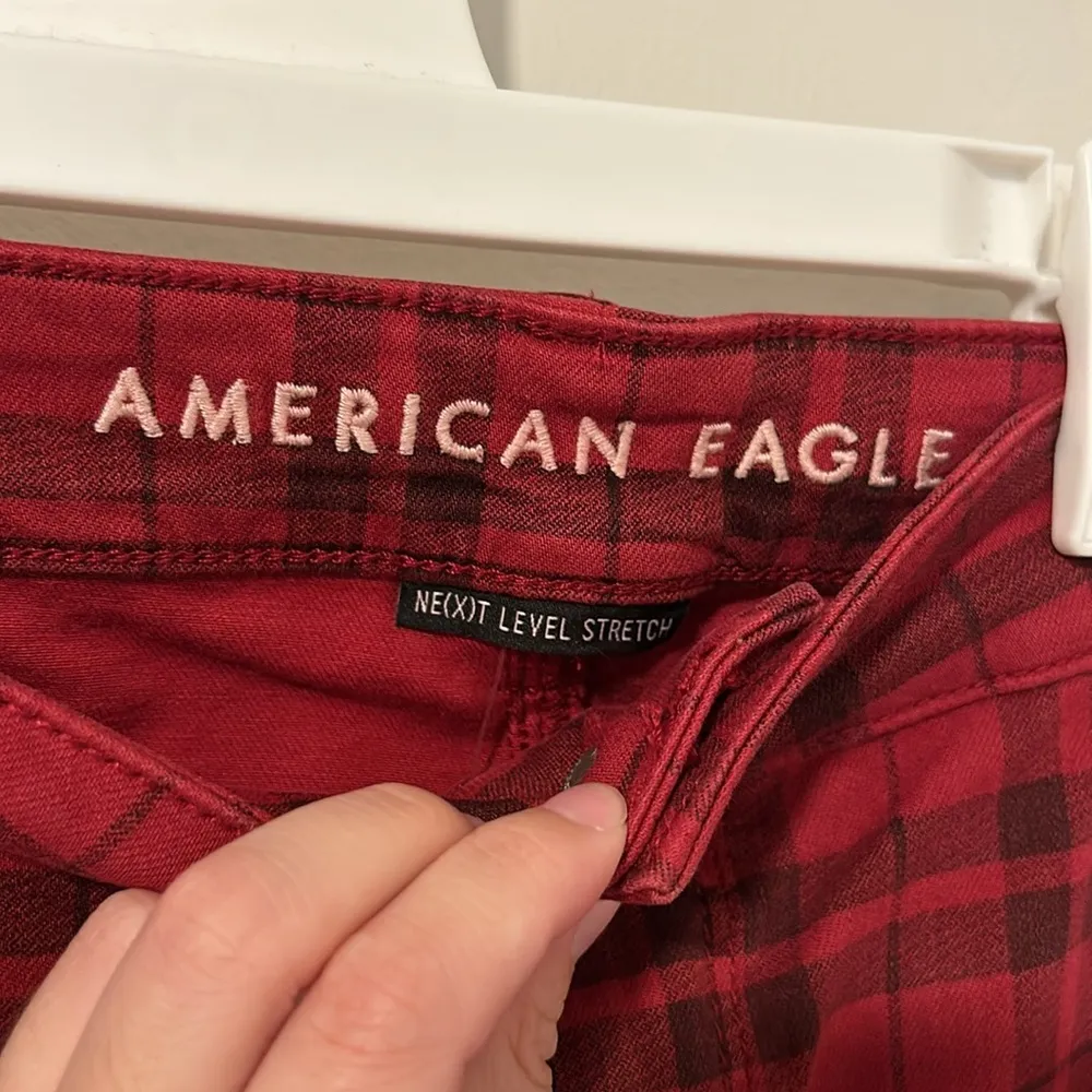 NWT  Plus Size High-Rise Jegging Red Plaid Next Level Stretch Sz24 - Image 3