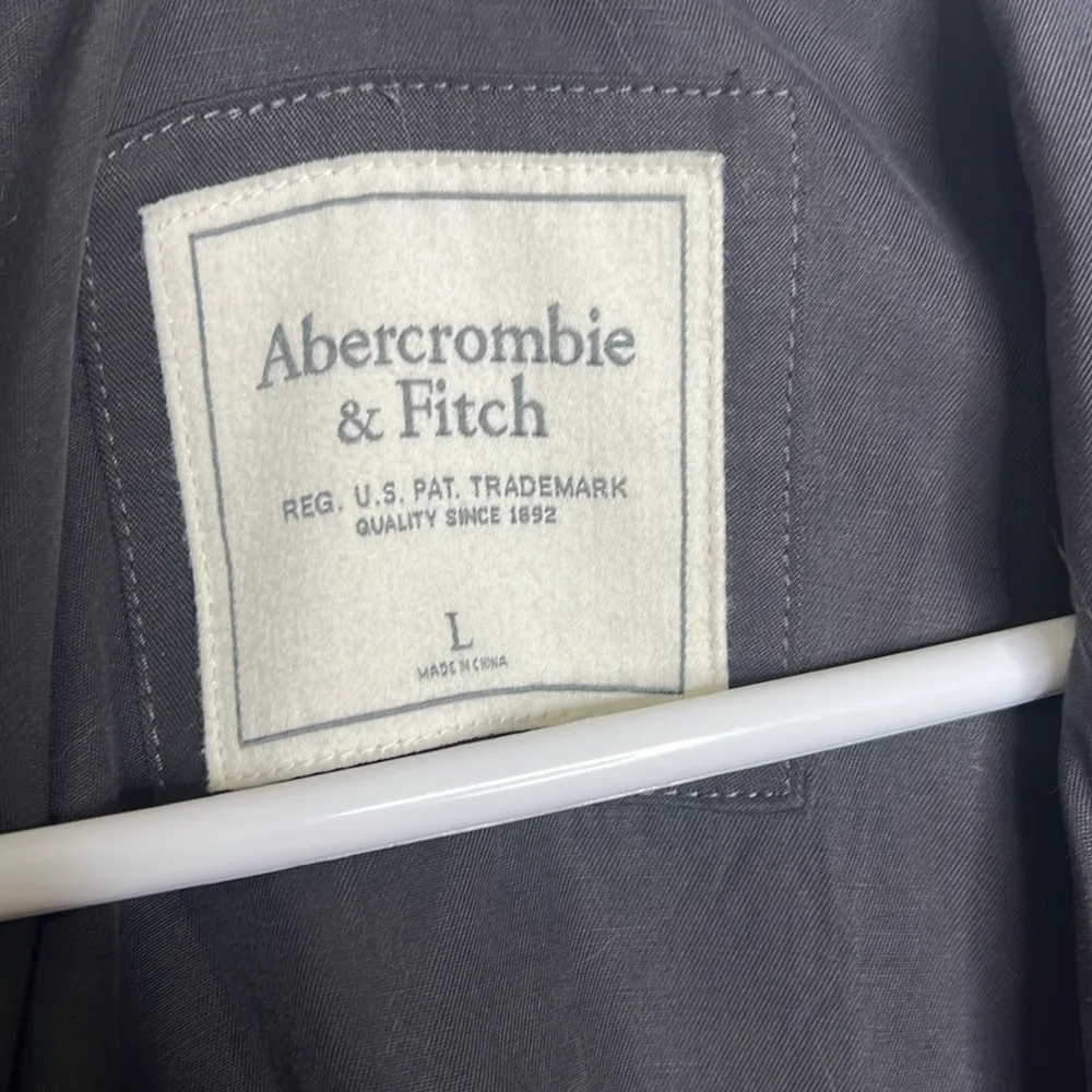 Abercrombie & Fitch Gray Drape Moto Cargo Utility Jacket - Image 4
