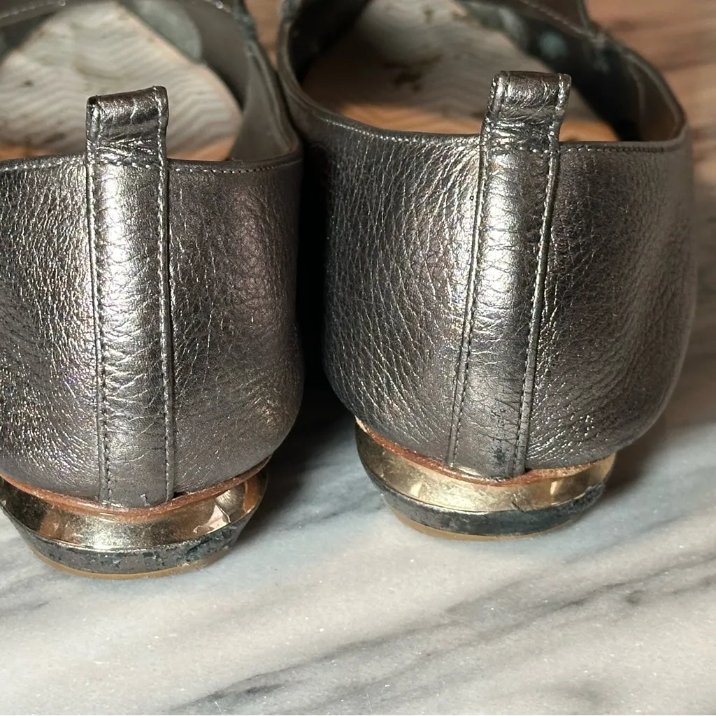 Nicholas Kirkwood Beya Gunmetal Pointy Toe Loafers Size: 12 Silver - Image 6