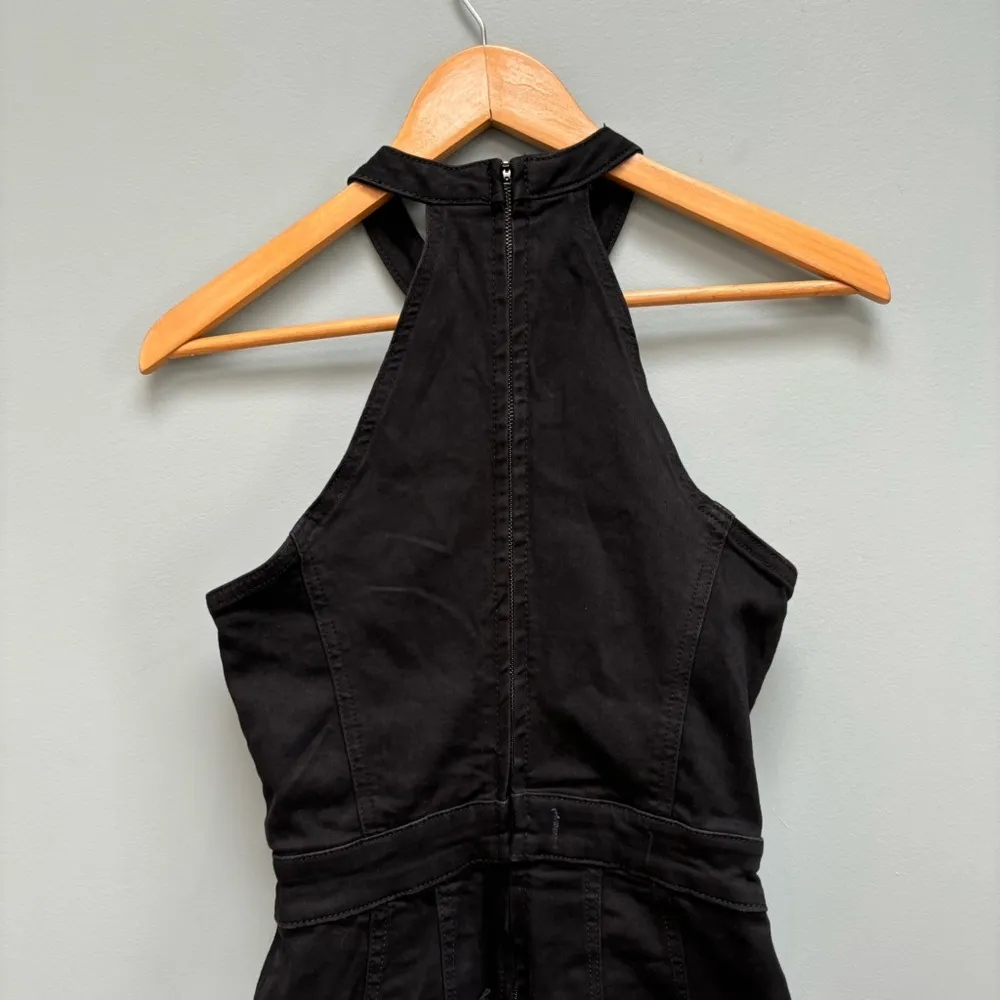 Free People WE THE FREE Crvy Sydney Jumpsuit Black Denim Flare Leg 0 - Image 10