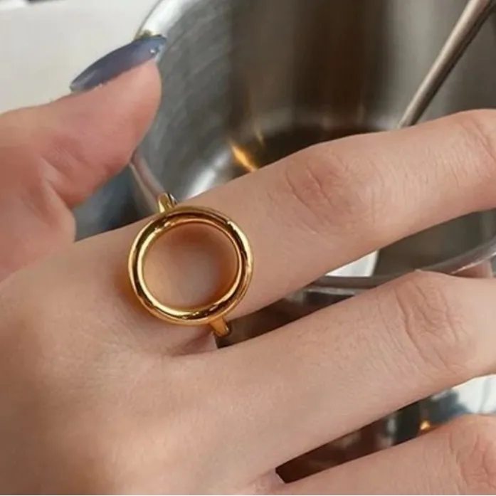 Circle Ring | Yellow Gold over 925 Sterling‎ Silver - Image 2