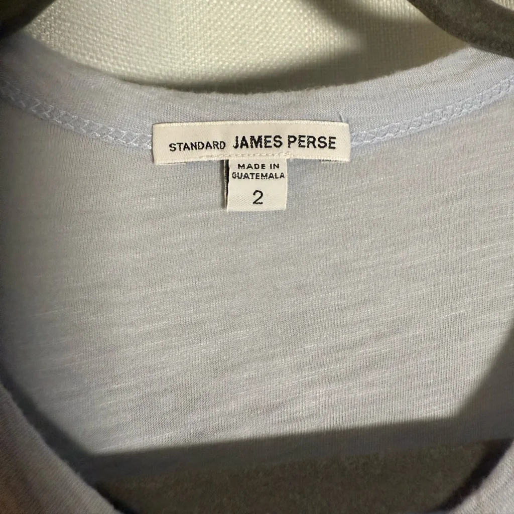 Standard James Perse Slub Cotton Jersey Light Blue T-Shirt 2 - Image 6