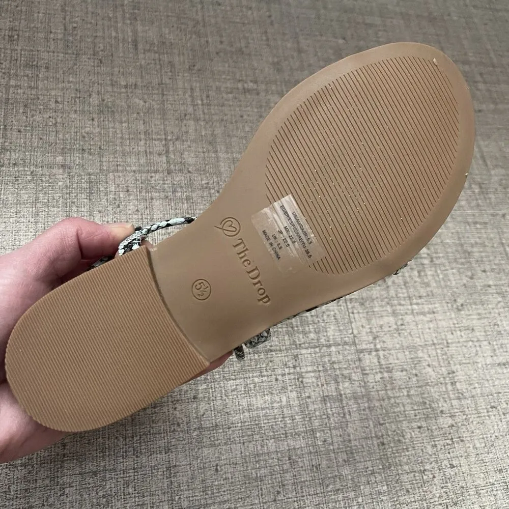 THE DROP Samantha Snake Strappy Sandals Size 5.5 Teal Beach Festival Boho‎ Chic Blue - Image 8