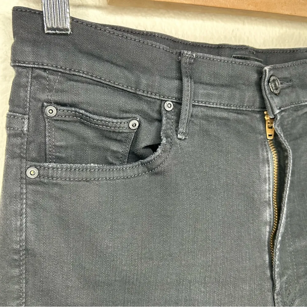 Mother Insider Crop Step Fray jeans Not Guilty 30 Black - Image 4