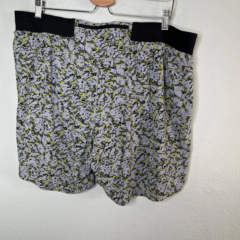 REI Co-Op Womens XL Swiftland Lined Active Running Shorts Gray Yellow - Image 8