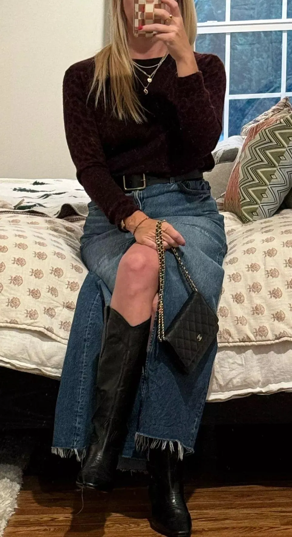 Tazz Denim Midi Skirt - Image 3