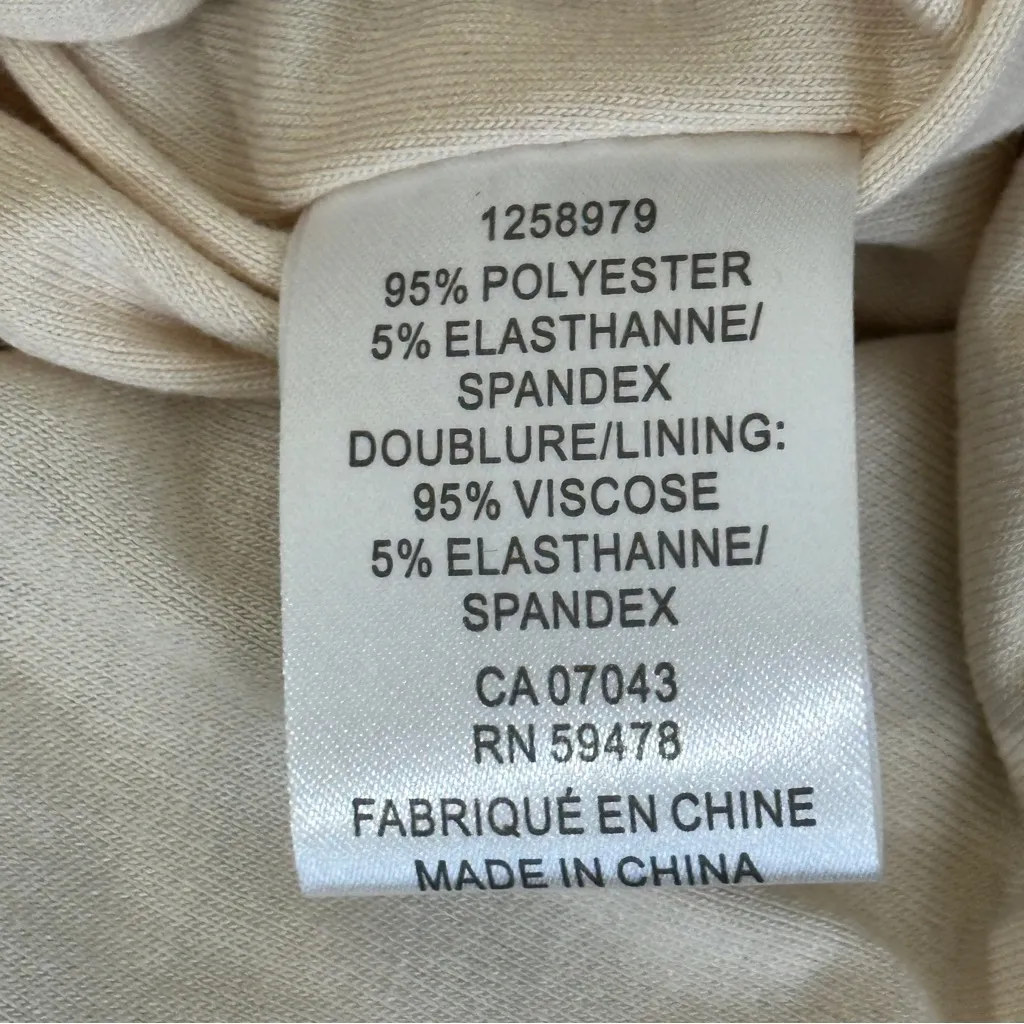 NWT House of Harlow Midi Dress Womens S Ivory Blue One Shoulder Ruched Abstract - Image 6