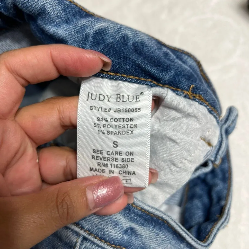 Judy Blue Distressed Shorts Lemon Patch Small Women - Image 6