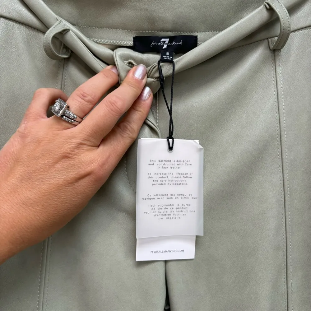 7 For All Mankind Faux Leather Pants S - Image 3