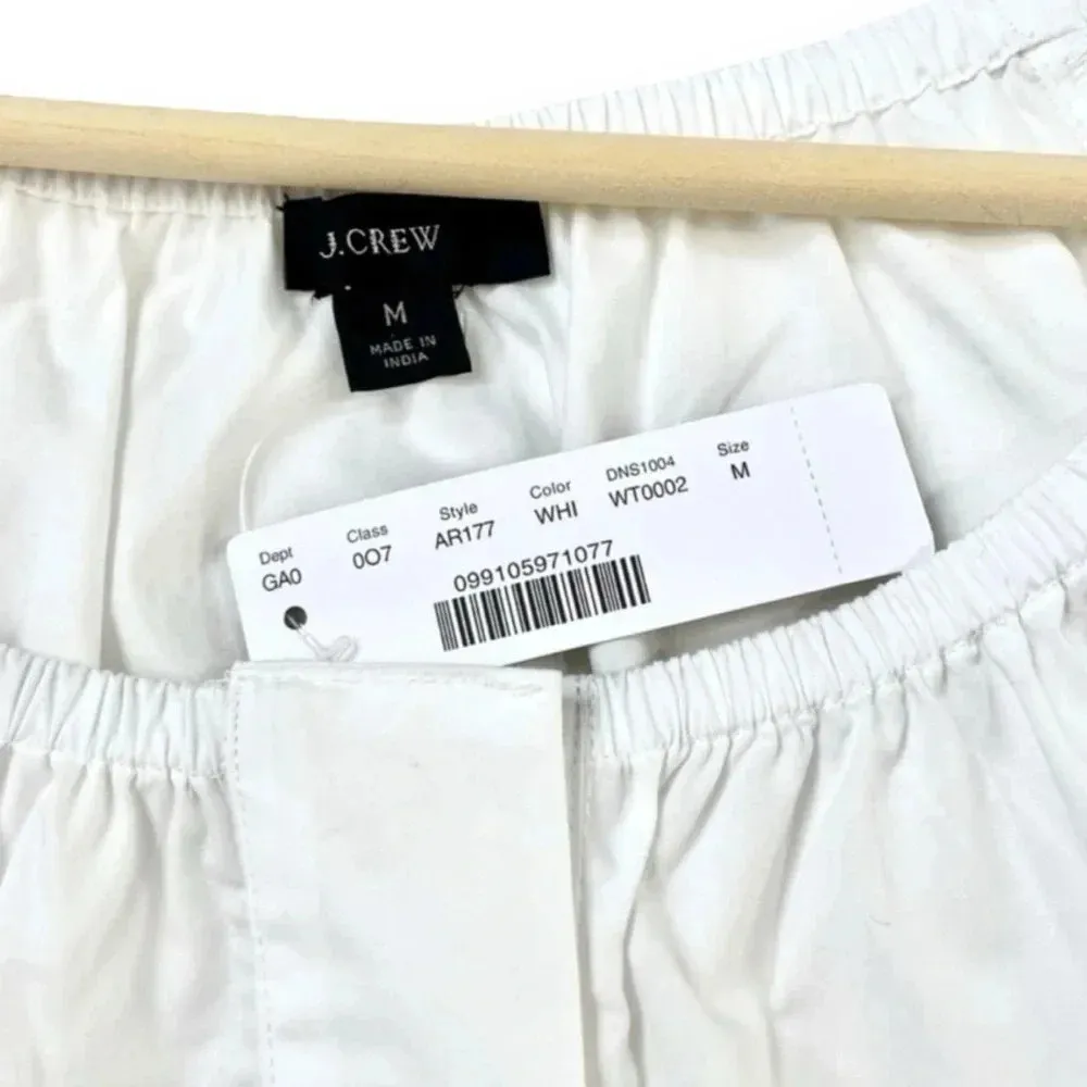 NWT J.Crew White Swingy Scoop Neck Top - Image 4