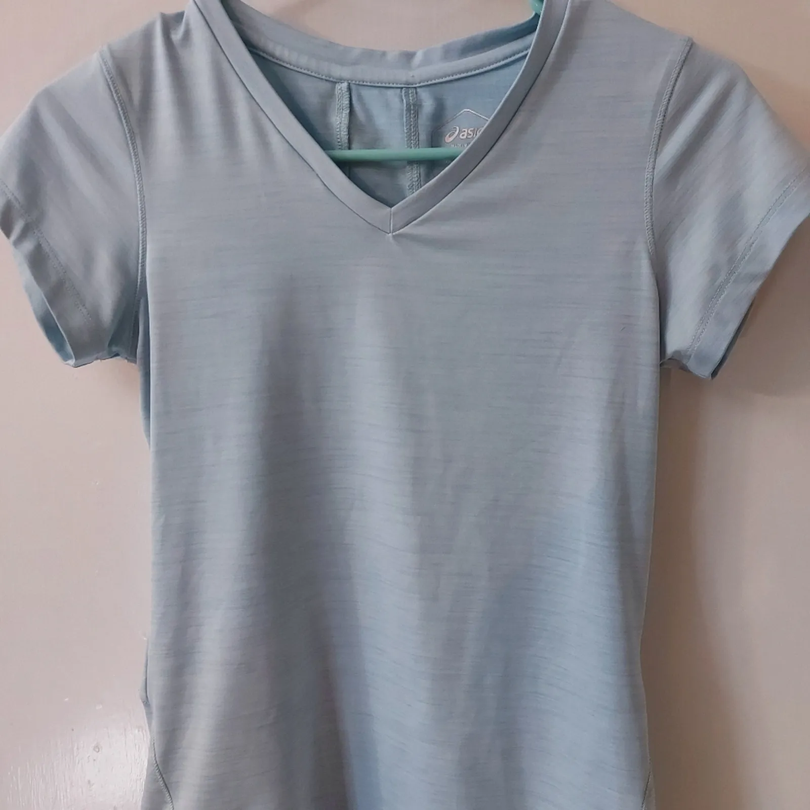 Asics Sky Blue T-Shirt XS Athleisure Pastel Sportswear Activewear Casual Comfy - Image 5