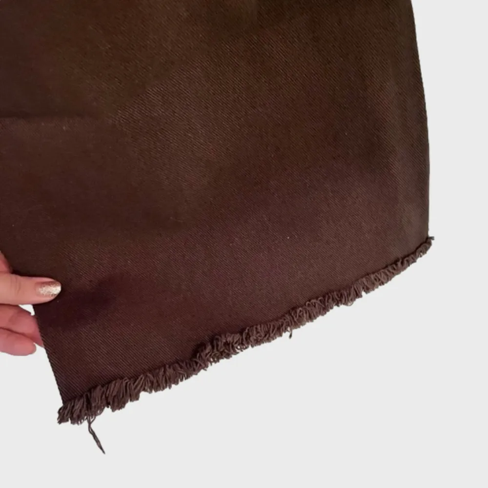 Women’s Brown Wide-leg Ripped High-rise Denim Jeans {SHORT LENGTH} - Image 7