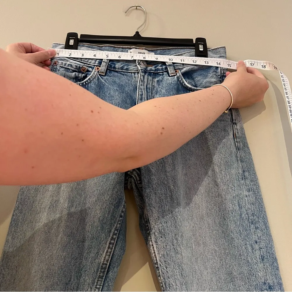 MNG Mango Straight Leg Blue Jeans Size 4 - Image 4