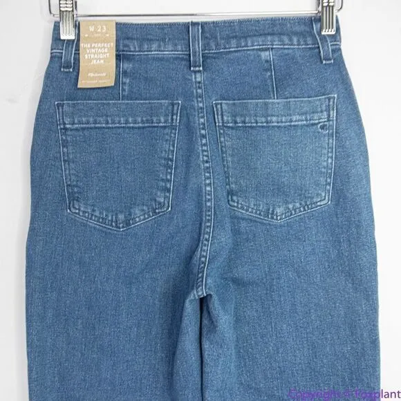 NEW Madewell‎ Perfect Vintage Jean in Medium Indigo Wash: Seamed Edition, 23 - Image 11
