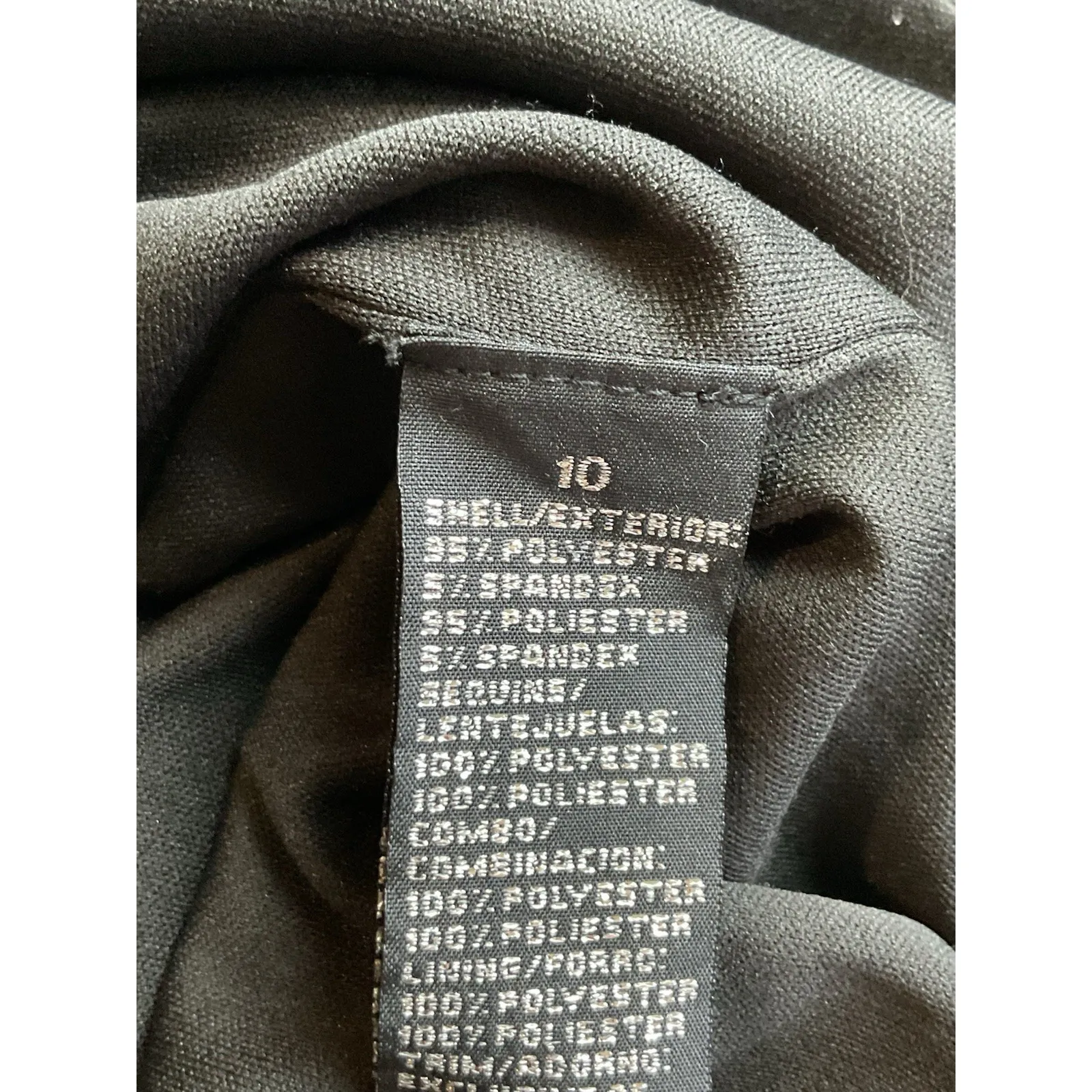 Scarlett Women's Cape Sequence‎ Shift Dress Black 10 Cocktail Wedding Party - Image 8