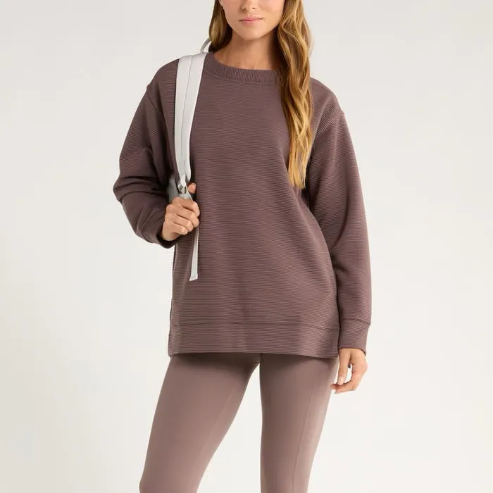 Zella Mauve Ribbed Sweatshirt and Leggings Set - Image 2
