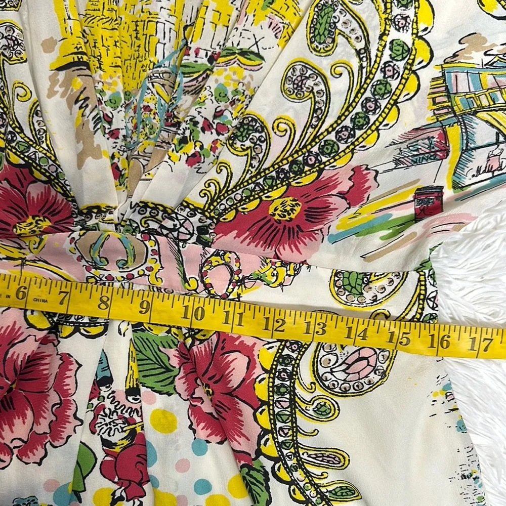 Anthropologie Collette Dinnigan Collection 100% Silk Floral Paisley Midi Dress - Image 12