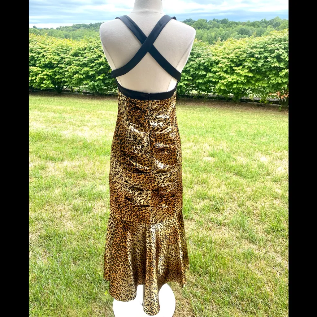 MORGAN & CO GOLD Cheetah Print Mermaid Gown Size undefined - Image 9