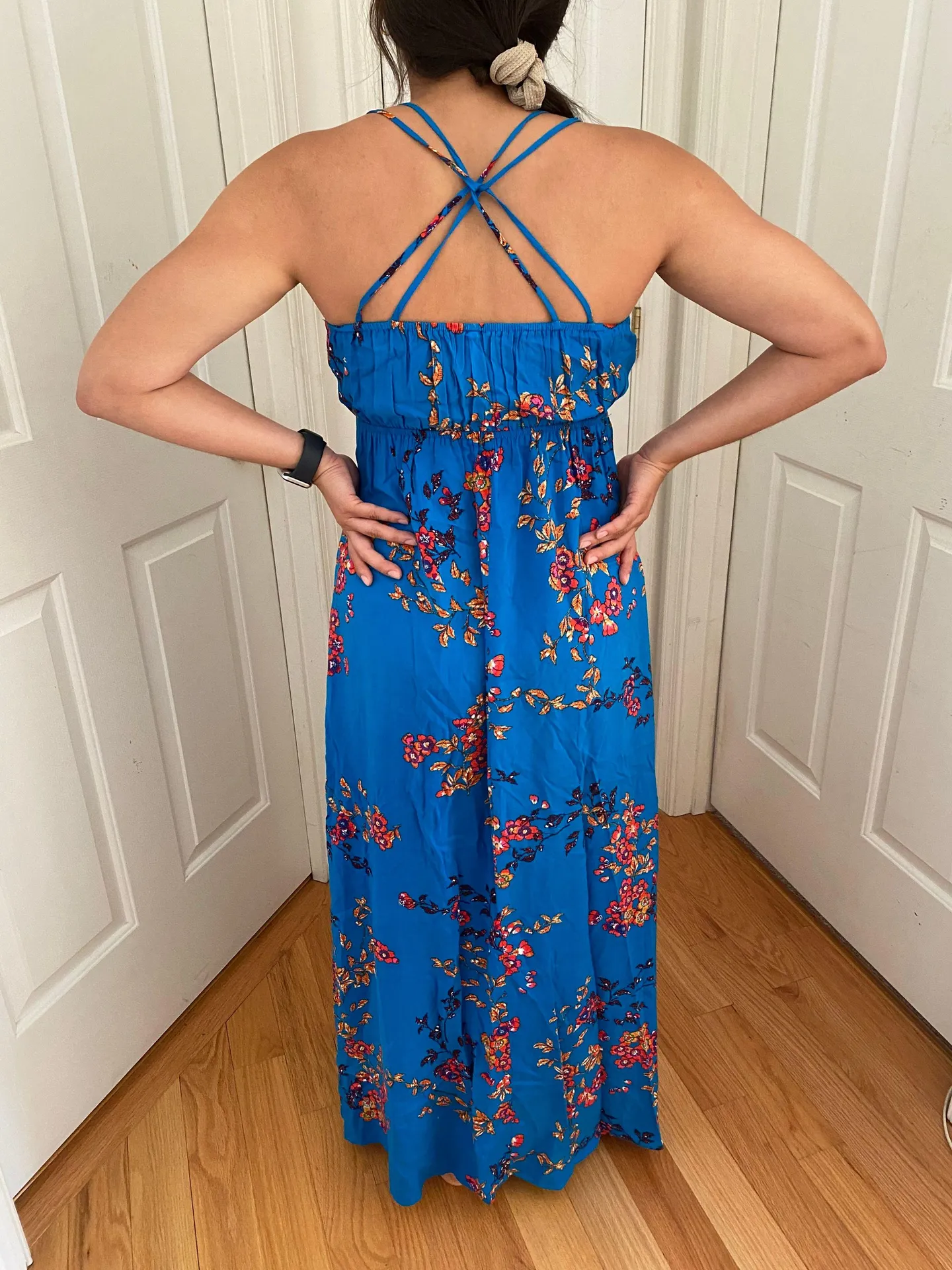 Blue Floral Maxi Dress - Image 2