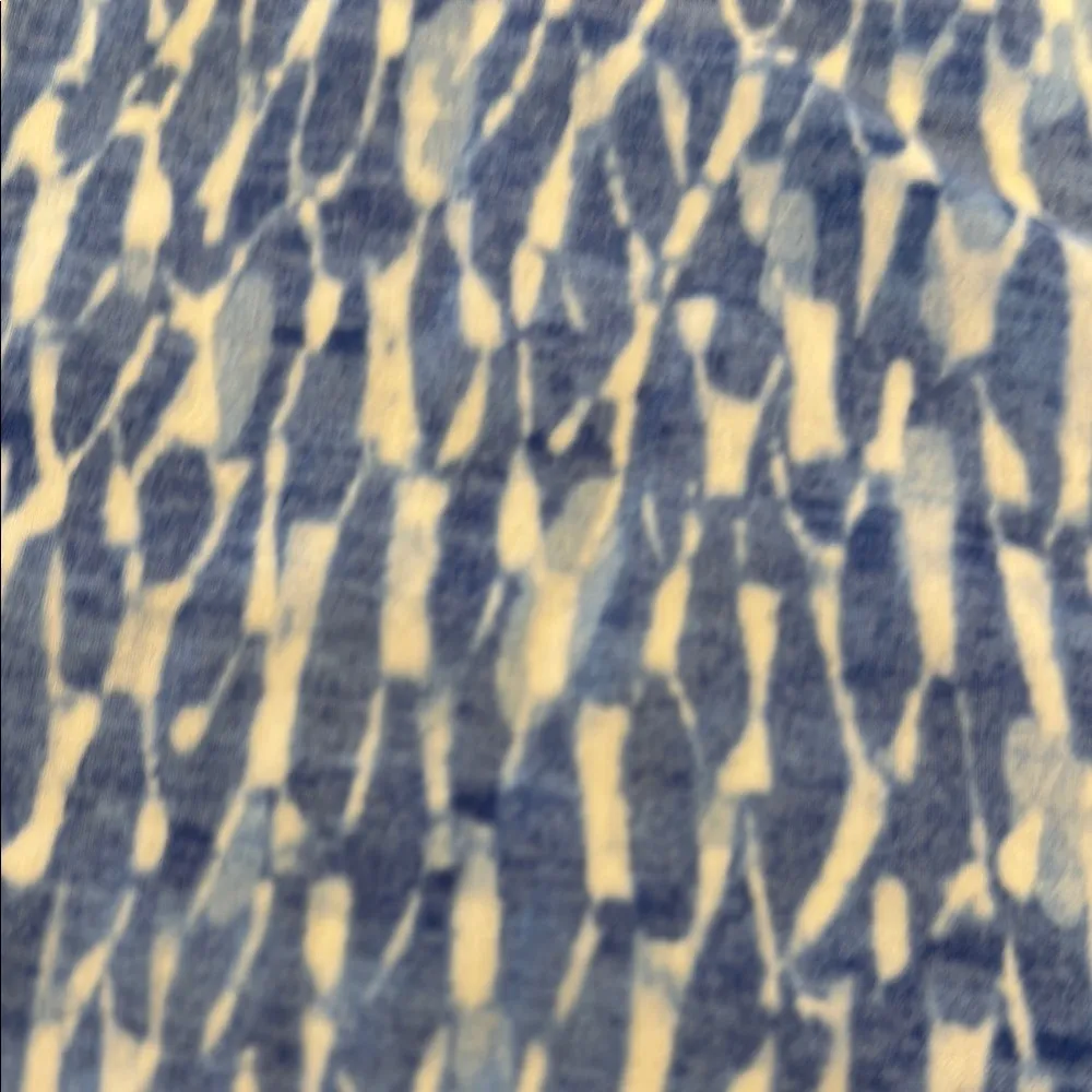 🦃 Michael Kors Blue and White Patterned Wide Leg Pants 12 - Image 3