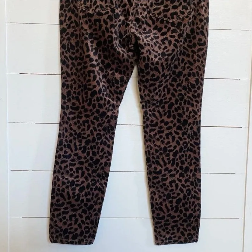 Ann Taylor LOFT Super Skinny Velvet Cheetah print pants 30/10P - Image 12