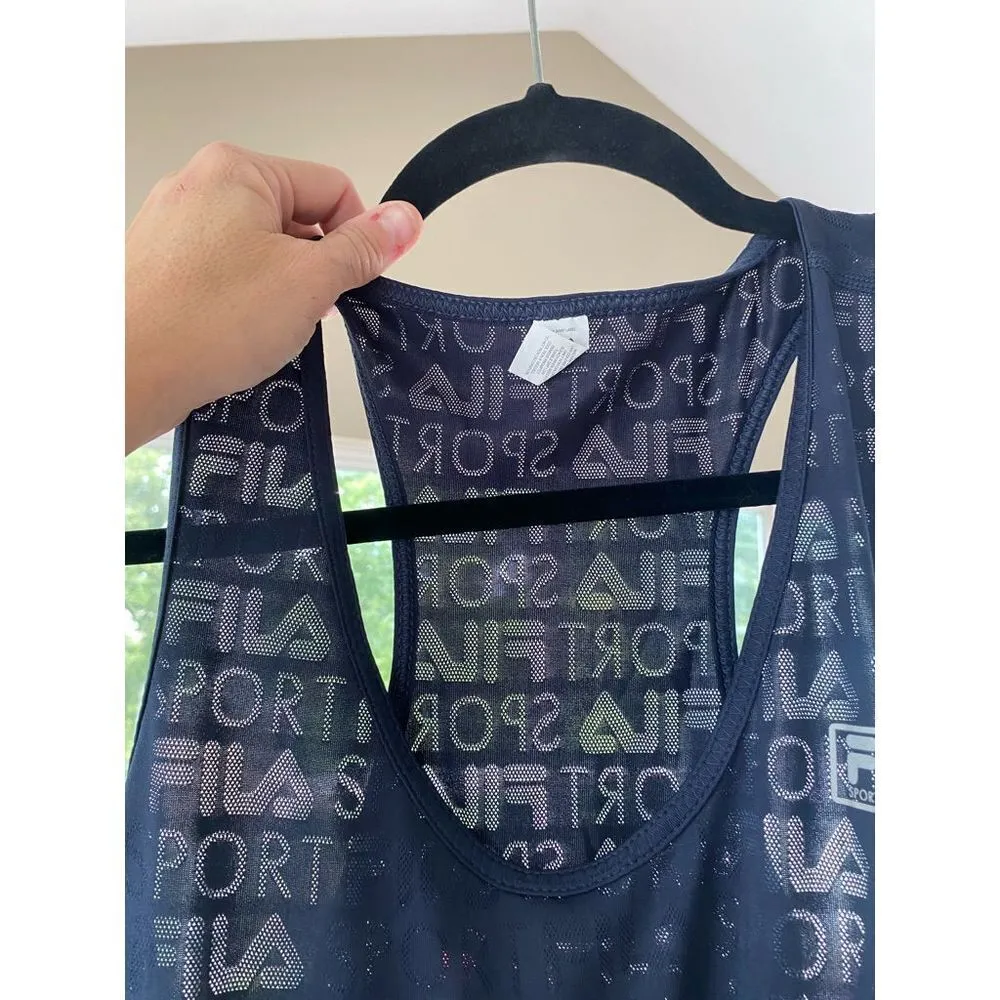 Fila athletic tank navy blue size L NWT - Image 5