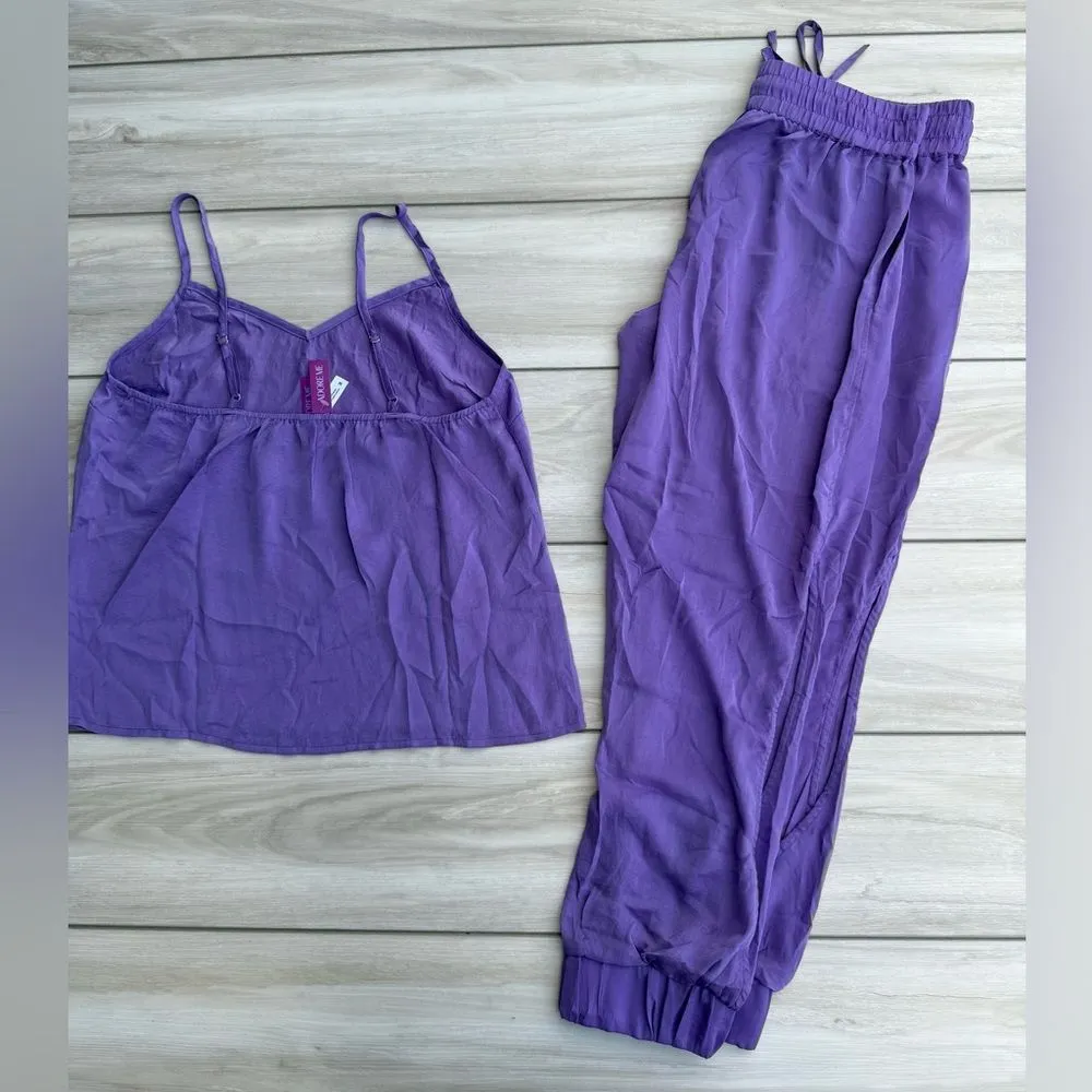 Adore Me Bethany Tank & Jogger Loungewear Set Purple Medium NWT IN PKG - Image 6