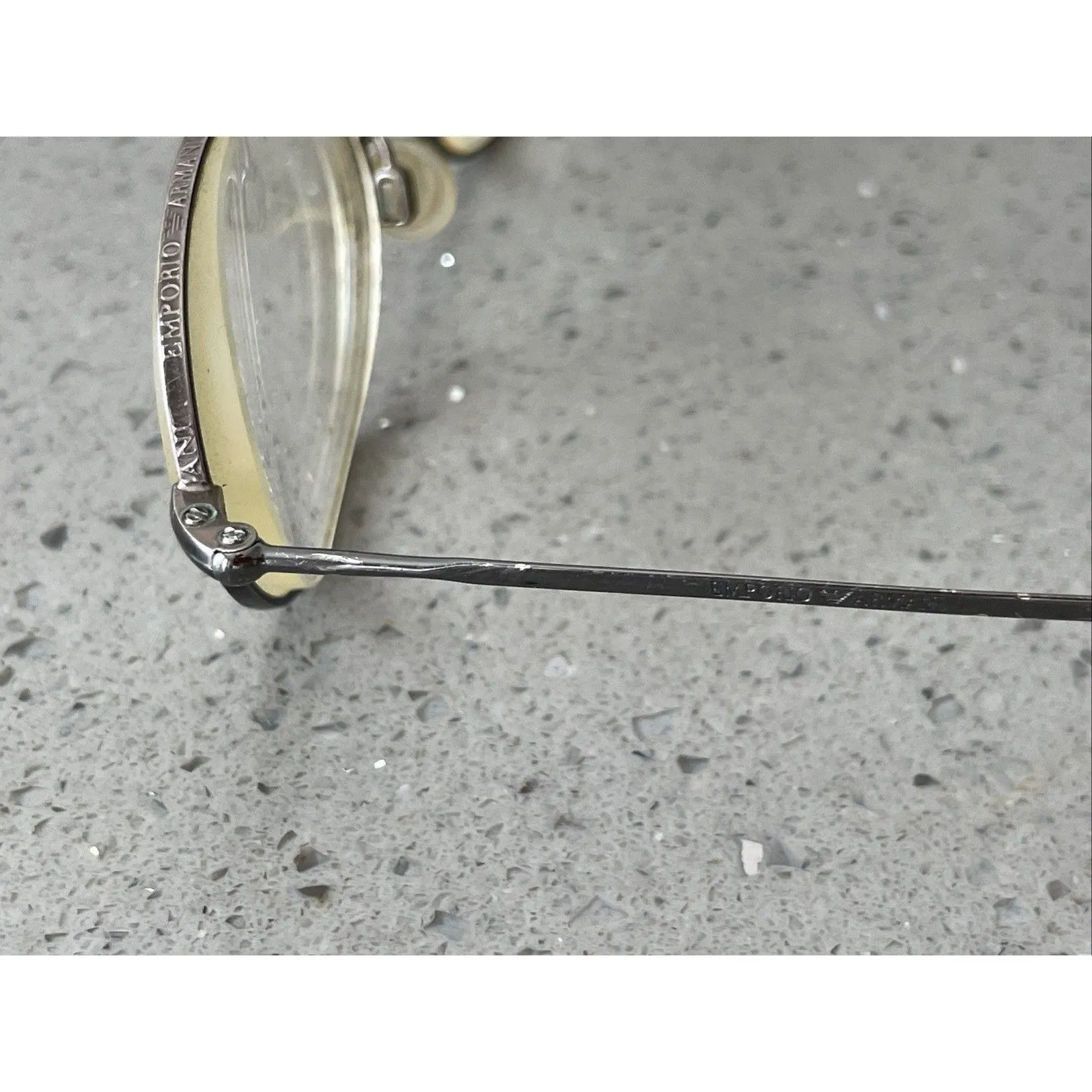 Emporio Armani 101 1115 50-20-135 Eyeglasses Frames ONLY full rim oval Italy - Image 5