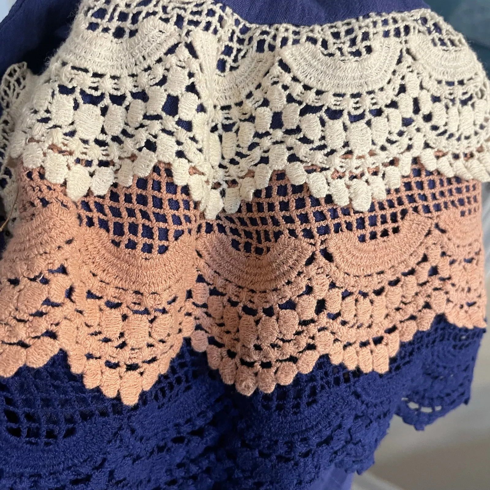 Umgee size XL crochet sleeve off the shoulder dress - Image 10