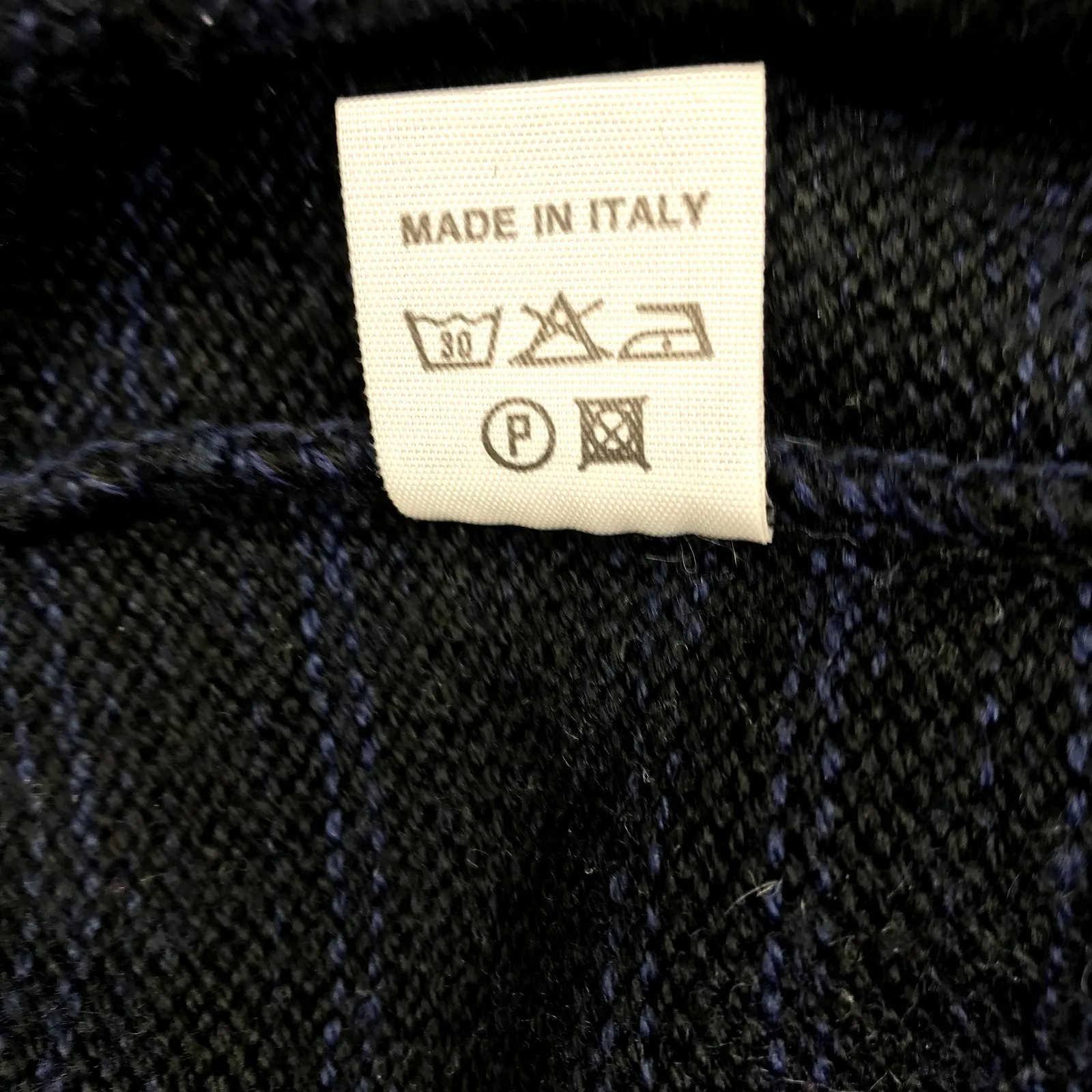 DIAPOSITIVE PARIS Lana Wool Cardigan Women S Retro 20's Boho Y2K Made In Italy Blue - Image 9