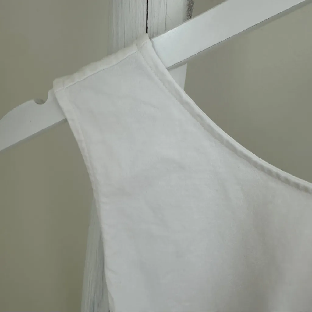Zara Backless Cropped White T Shirt Top Size Small - Image 4
