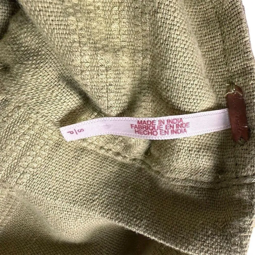 Free People Women's Go Get ‘Em Skort Romper Size Small Summer Outfit Green - Image 9