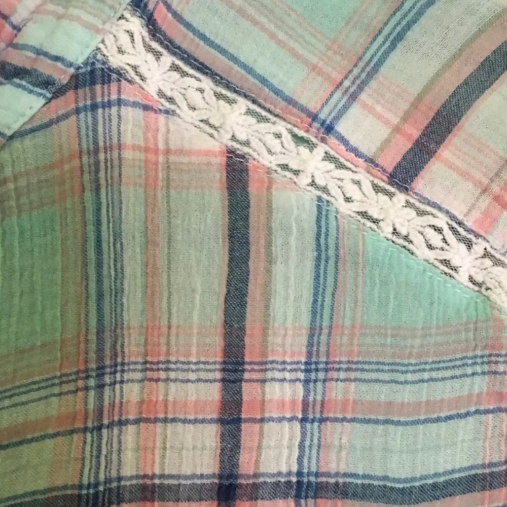 Seafoam, Pink and Blue Plaid Shirt - Image 7