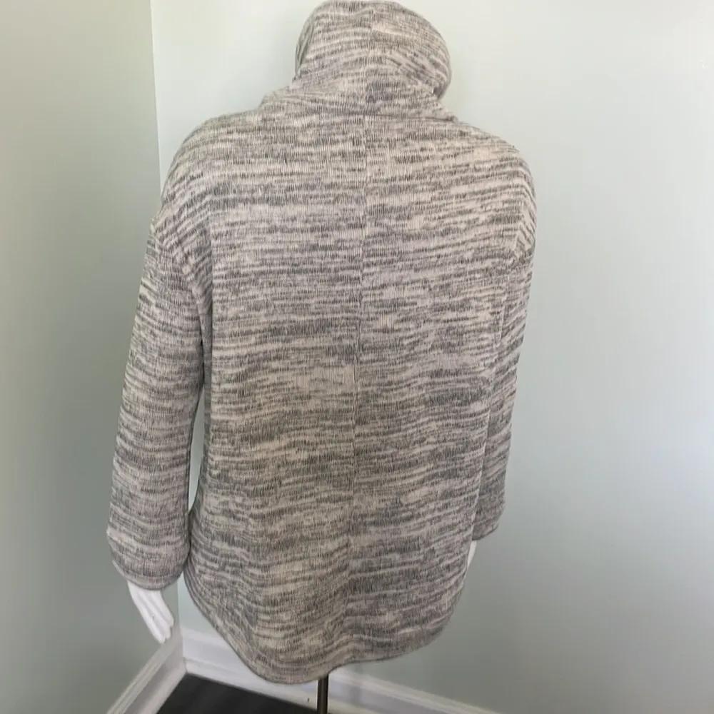 ANTHROPOLOGIE Saturday Sunday cowl neck grey space dye oversized sweatshirt - Image 5