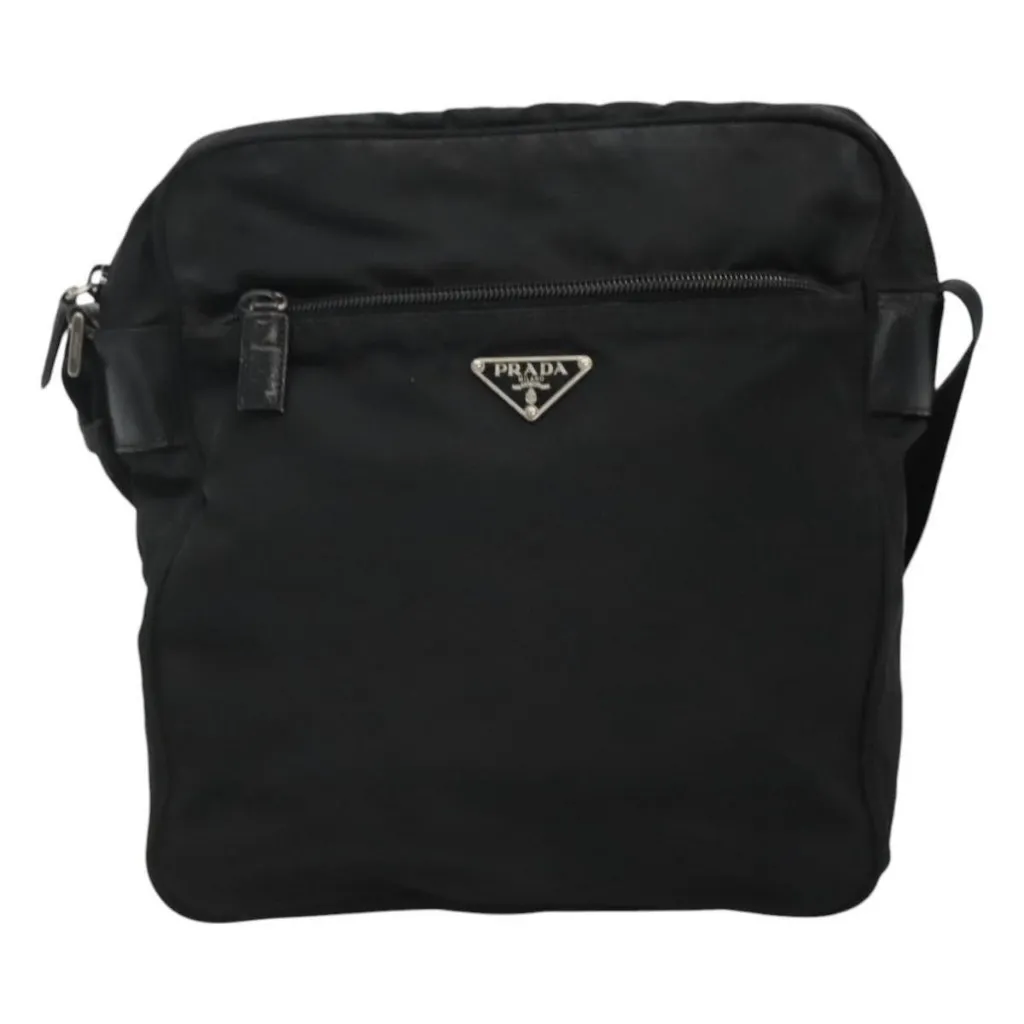 Shoulder Bag Nylon Black Authentic - Image 4