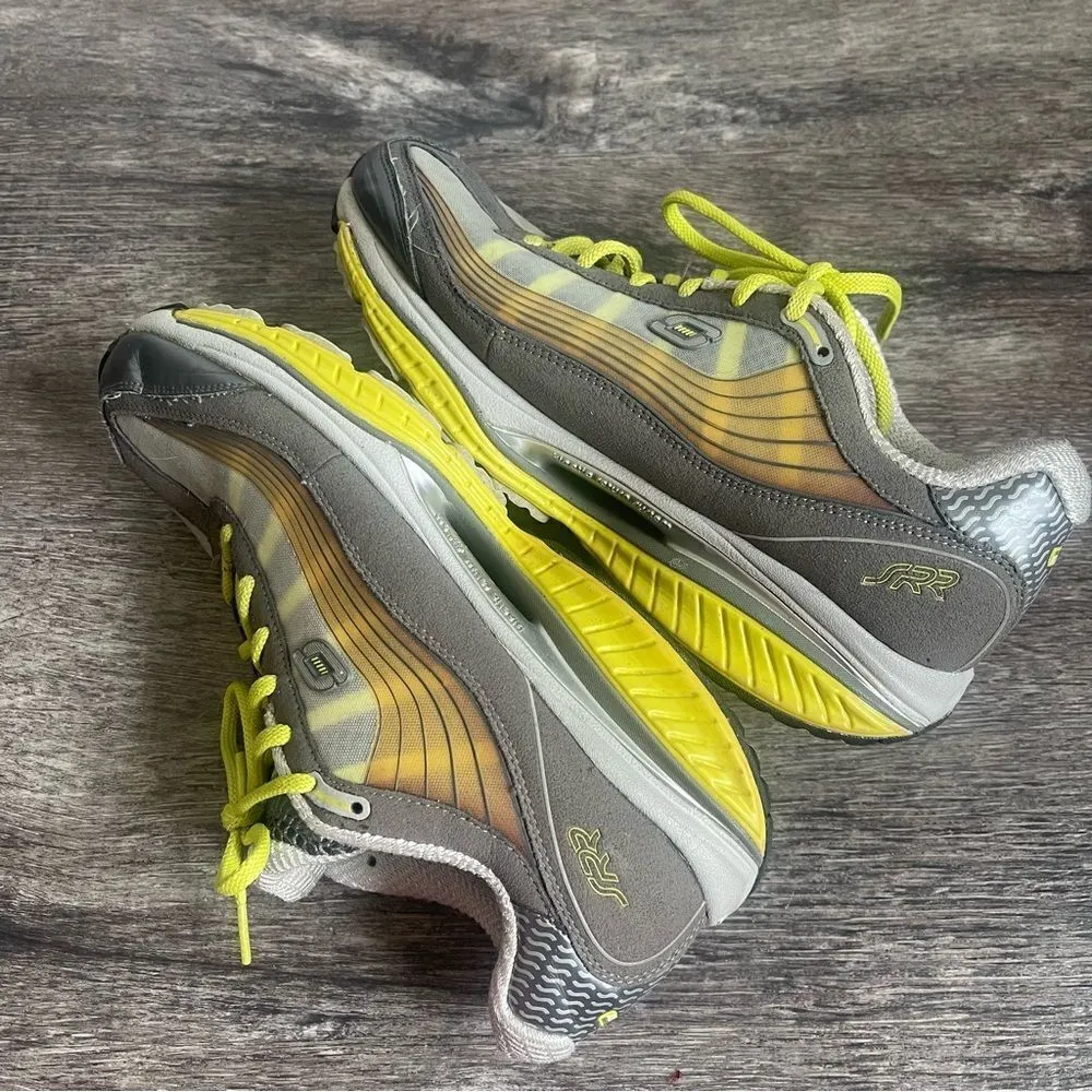 Skechers Resistance Shape Ups Women Sz 9.5 Kinetic Sneakers Charcoal/Lime 12370 - Image 8